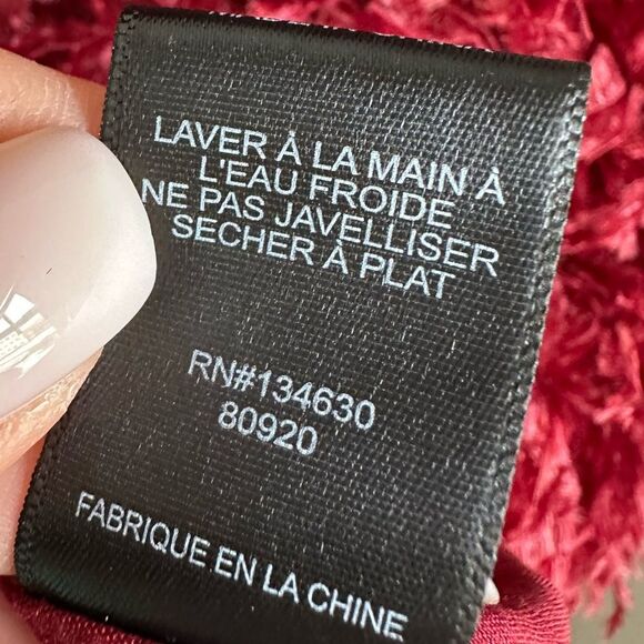 Anthropologie Chantal Feathered Maxi Skirt $160 Wine burgundy size s small - Picture 4 of 6